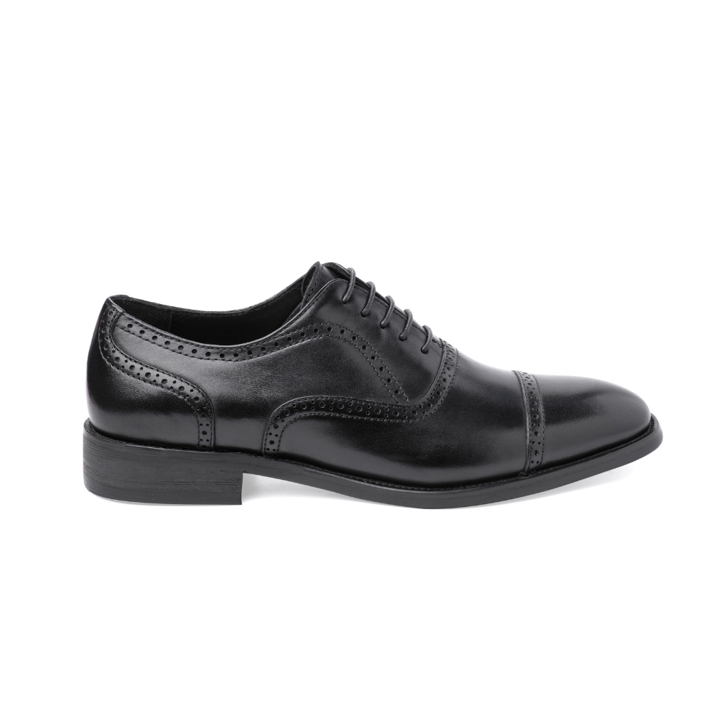 Leather Oxford Brogue Shoes - Dark Tan | Charles Tyrwhitt-calidas.vn