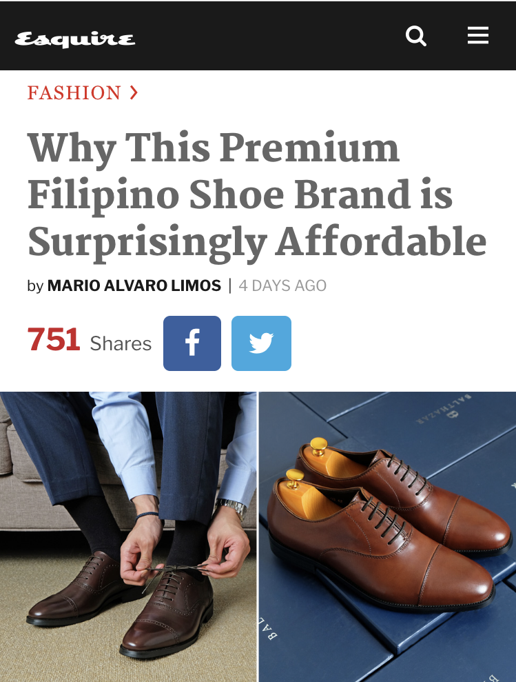Esquire Article Affordable Filipino Shoe Brand